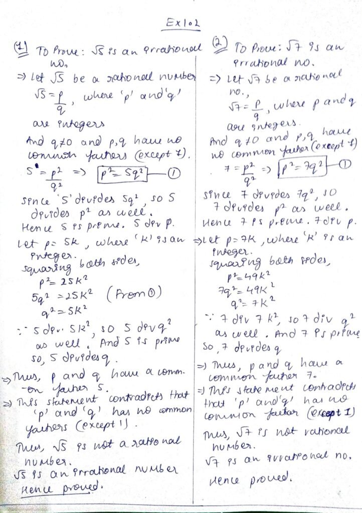 Stepwise ML Aggarwal Class 9 Maths ICSE Solutions from Chapter 1 Exercise 1.2 [ Rational And Irrational Numbers Chapter ]