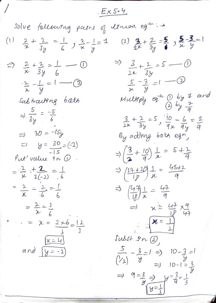 Stepwise ML Aggarwal Class 9 Maths ICSE Solutions from Chapter 5 Exercise 5.4